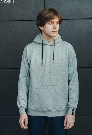 Толстовка чоловіча осінь/зима Staff gray melange basic fleece сірий меланж AHN0042 XS, 44, фото 2