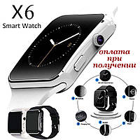 Розумний Smart Watch смарт фітнес браслет годинник трекер X6 PRO SIM на РОССОКОМ стиль Xiaomi SAMSUNG Apple Watch 5