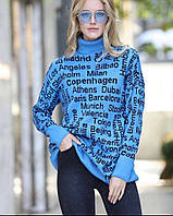 Модный вязаный свитер туника размер универсальный 42-48