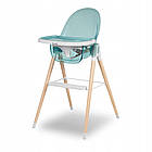 Стілець для годування 2в1 Lionelo Maya Green Turquoise, регульована висота і спинка, безпечні матеріали, фото 3