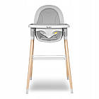 Стілець для годування 2в1 Lionelo Maya White, білий, з ременями безпеки, подвійний піднос, регульована висота, фото 5