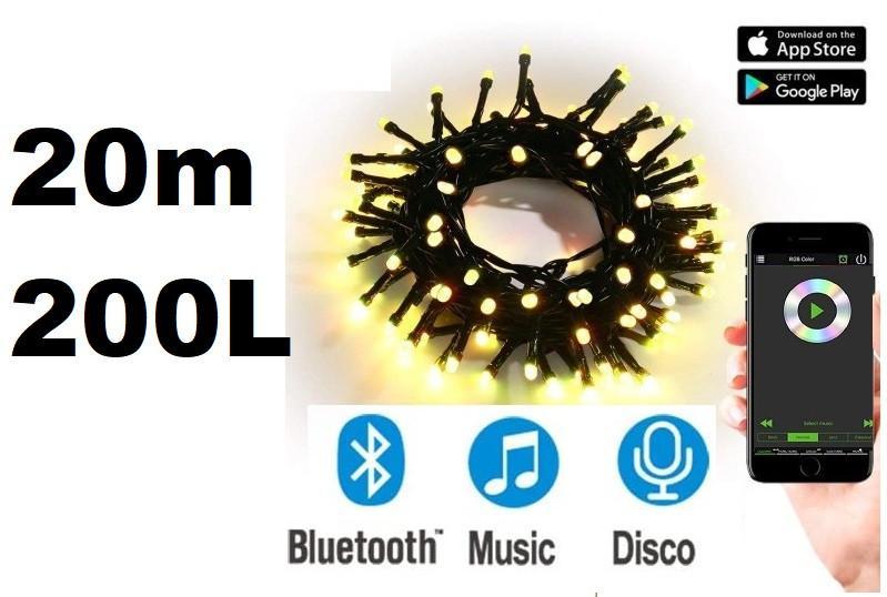 Гірлянда Розумна/Smart Led 200l Warm, довжина 19, 18 режимів