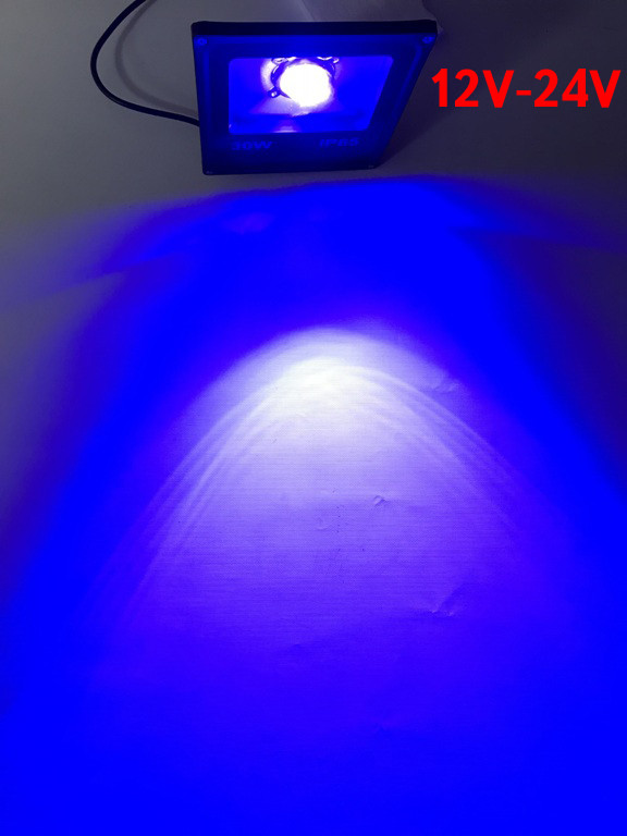 Світлодіодний лінзований прожектор SL-30Lens 30 W 12-24 V DC синій IP65 Slim Код.59870