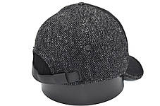 Утеплена вовняна бейсболка Hook чорно-сірий (H 0419-622), фото 3