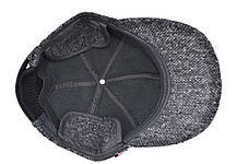 Утеплена вовняна бейсболка Hook чорно-сірий (H 0419-622), фото 2