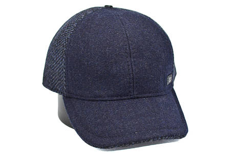 Утеплена вовняна бейсболка Hook синій джинс (H 0419-623), фото 1