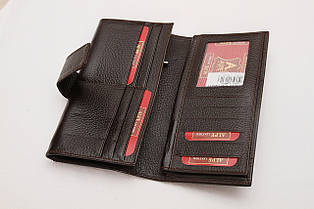 Жіночий шкіряний гаманець Alpe коричневий 7162-1616 Brown