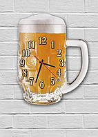 Часы настенные фигурные Бокал пива 30x38 см