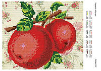 Заготовка на ткани под вышивки Красные яблоки