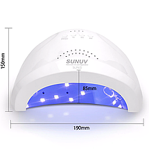 Ультрафіолетова LED лампа SUNUV SUN 1 48 Вт для сушіння гель-лаку, гелю (white), фото 2