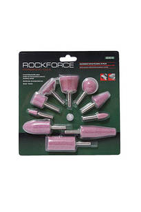 Набір каменів абразивних, 10 предметів(хвостовик 6мм), в блістері ROCKFORCE RF-GSK010