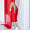Вишита сукня для дівчинки Квіткова на червоному льоні, фото 2