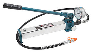 Насос гідравлічний 10т з манометром посилений (об'єм масла-0,5л.тиск-630 BAR)