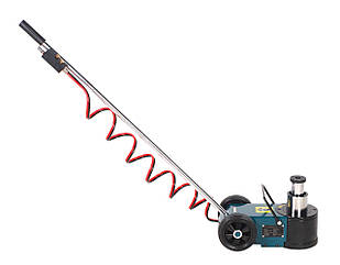 Домкрат підкатний пневмогидравлічний двухштоковий з переставний рукояткою 30т / 15т (висота підхопл