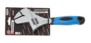 Ключ розвідний двозахватний з переставною губкою і прогумованим руківям 10"-250мм (захват 50мм), в б