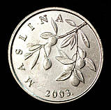 Монета Хорватії 20 липа 2003-17 рр. Олива європейська, фото 2