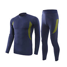 Чоловіча термобілизна Lesko A152 Blue M вітрозахисна зимова