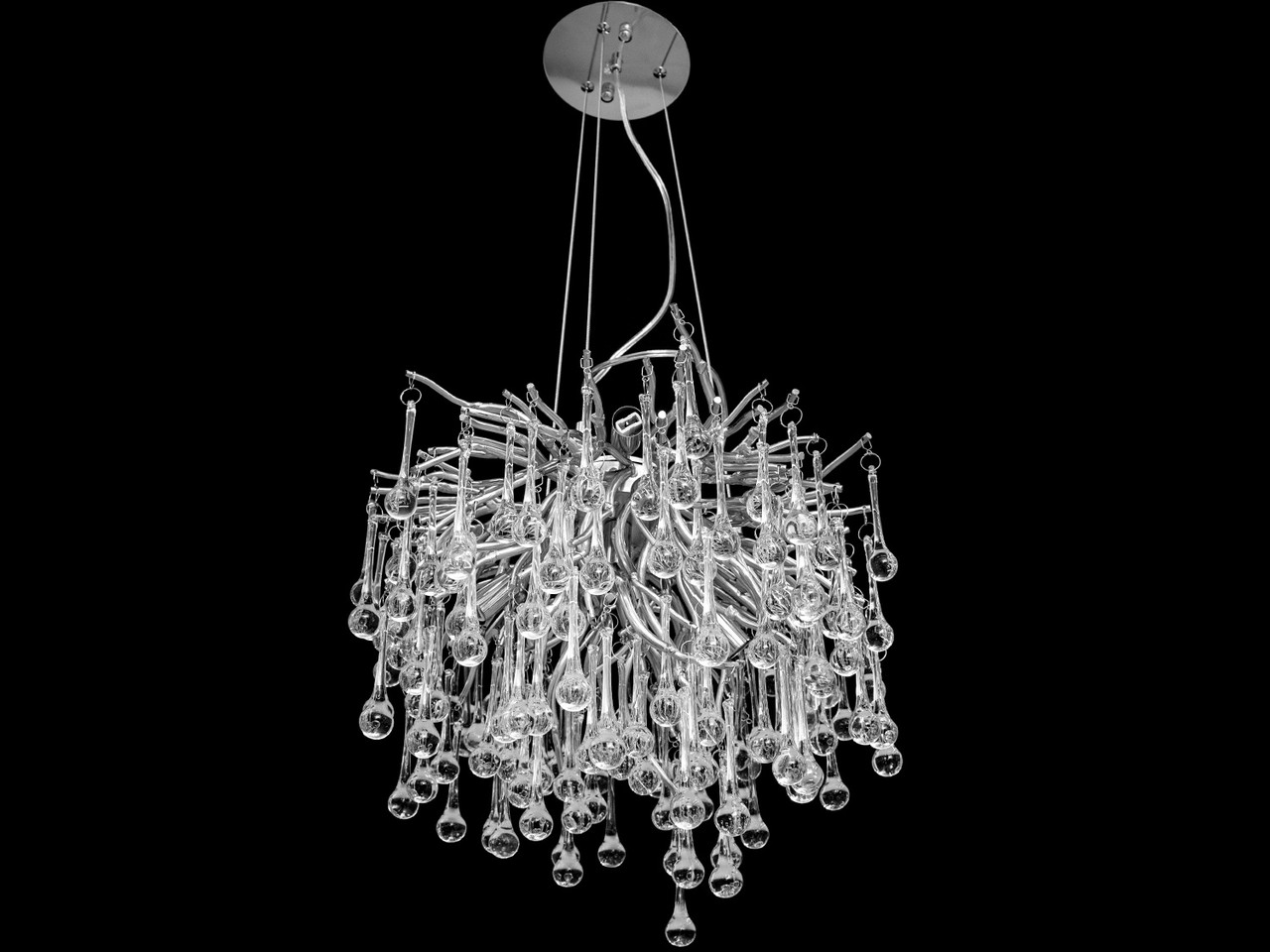 Сучасна класична підвісна люстра, колір хром, на 6 ламп 616-400HR-LS