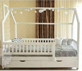 Ліжко будиночка дитяче "Вікі New" з натурального дерева (дерев'яні меблі)