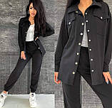 Стильний костюм с брюками на кнопках, фото 3