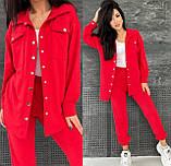 Стильний костюм с брюками на кнопках, фото 4