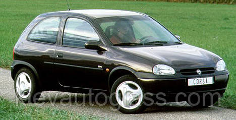 Лобове скло на OPEL CORSA B 1993-01 р. в.