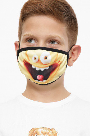 Захисна маска дитяча багаторазова двошарова тканинна