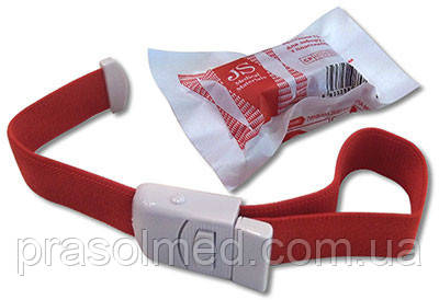 Джгут венозний трикотажний для забору крові з пластиковим карабіном "JS" 1шт., фото 1