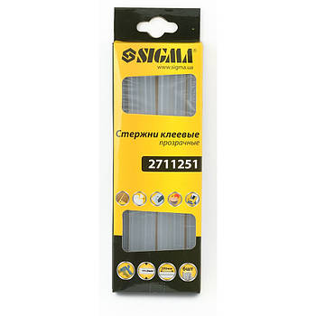 Стрижні клейові Ø11,2 × 200мм 6шт (прозорі) (2711251)
