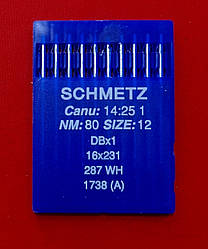 Голки для промислових прямострокових машин Schmetz DB*1 №80 (10 шт/уп)