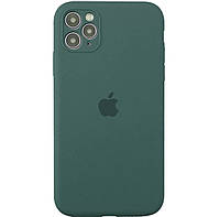Силиконовый чехол накладка Apple Silicone Case Full Camera for iPhone 11 Pro Max, Forest Green