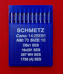 Голки для промислових прямострокових машин Schmetz DB*1 №70 (10 шт/уп)