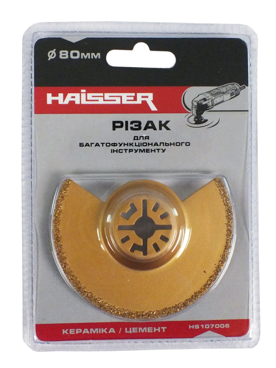 Різак півкруг НS 107006 HAISSER Кераміка/цемент; діаметр 80мм; глибина різу 18мм; товщина 2,0мм (48601), фото 1
