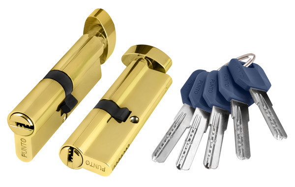 Циліндровий механізм з вертушкою Z402/90 мм (40+10+40) PB латунь 5 ключів 35275, фото 1