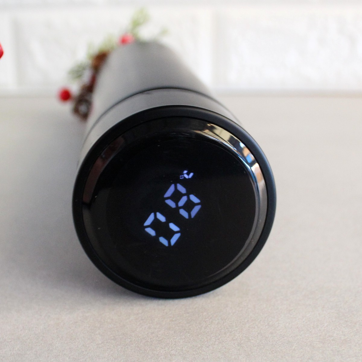 Термос з датчиком температури на 400 мл з нержавіючої сталі Kamille, фото 1