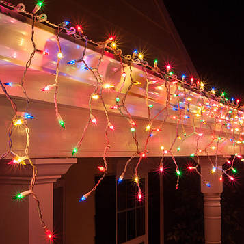Гірлянда новорічна світлодіодна Біла Бахрома, 100 LED-лампочок, (2,2мх0,6м)