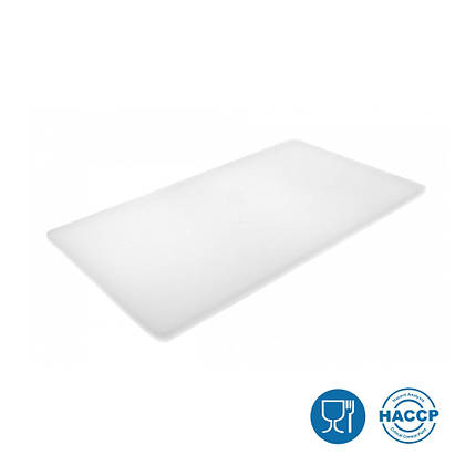 Двостороння дошка для LDPE 600 × 400 × 13 мм біла Дошка для нарізки і обробки, фото 1