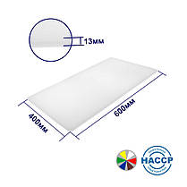 Двостороння дошка для LDPE 600 × 400 × 13 мм біла Дошка для нарізки і обробки, фото 6
