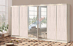 Шкаф-купе 5,0м "ДСП" шестидверный с зеркалом