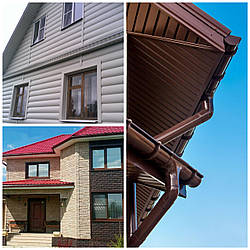 Панелі пластикові для підшивки даху софіт, блок хаус вініловий та блок хаус металевий , фасадні панелі 