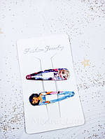 Дитячі шпильки клік клак для волосся з принцессами Жасмін Аннa Frozen