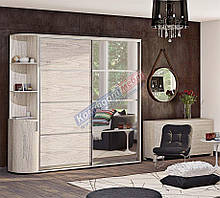 Шкаф-купе 1,7м "С 4-х частей" двухдверный с зеркалом
