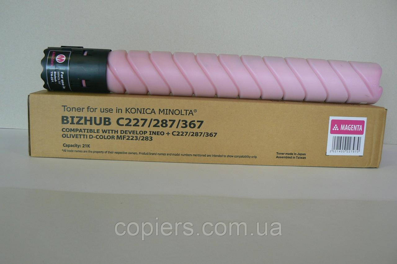 TN221M тонер картридж Konica Minolta Bizhub c227/ c287 Tomoegawa, Japan, tn-221m
