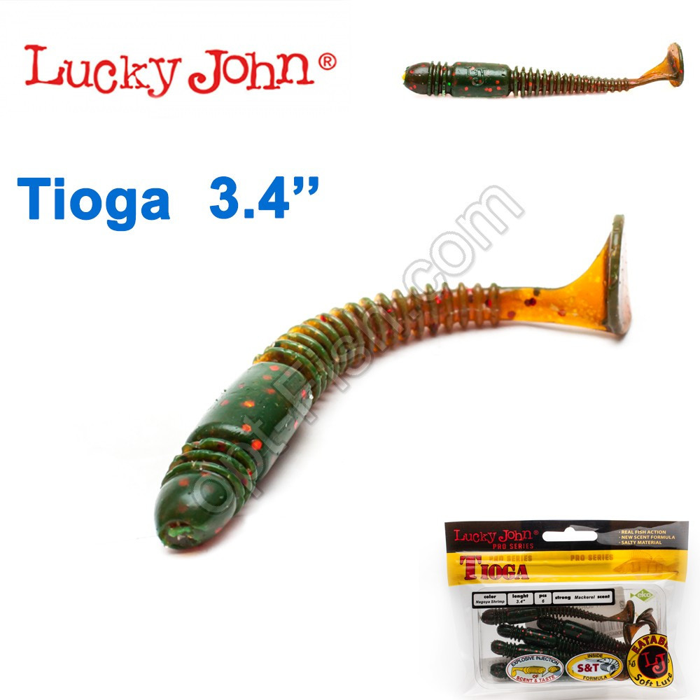 Віброхвіст 3,4 Tioga LUCKY JOHN*6 140127-085 (6) поштучно (33153), фото 1