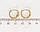 Сережки XP Позолота+Родій колечка "Декоративний орнамент з цирконієм", фото 2