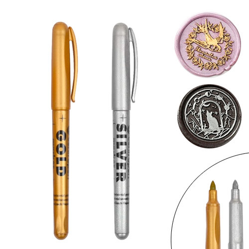 Маркери для сургучних печаток сургуча 2шт, срібло і золото, фото 1