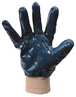 Рукавички масло-бензостойкие утеплені MASTERTOOL нітрилове покриття в'язаний манжет 10.5" 104-108 р сині, фото 5