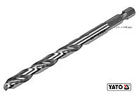 Сверло по металлу YATO 7.5 x 109/69 мм HEX-1/4" HSS 6542 для нержавеющей конструктивной легированной стали