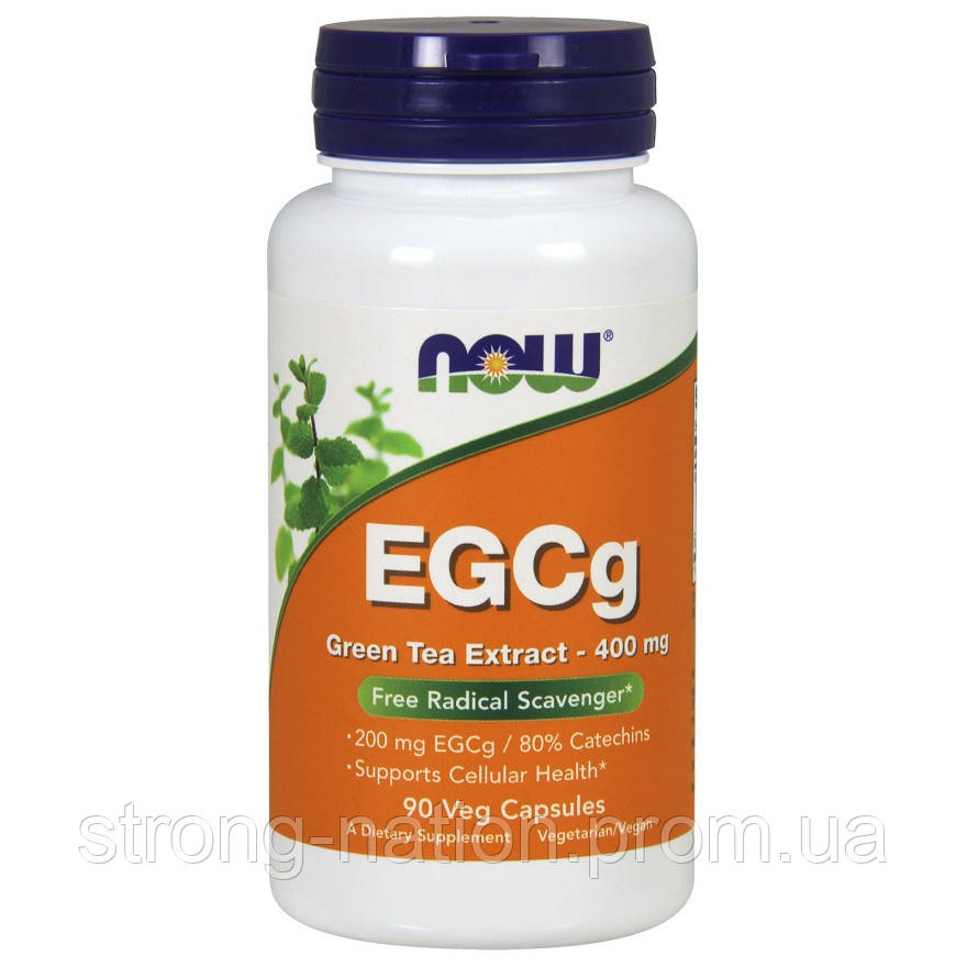 EGCg, Now Foods, екстракт зеленого чаю, 400 мг, 90 рослинних капсул