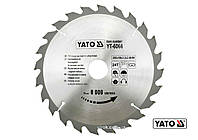 Диск пильный по дереву YATO 205 х 18 х 3.2 x 2 мм 24 зубца R.P.M до 6000 1/мин